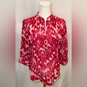 Cocomo Red and Pink Patterned Blouse